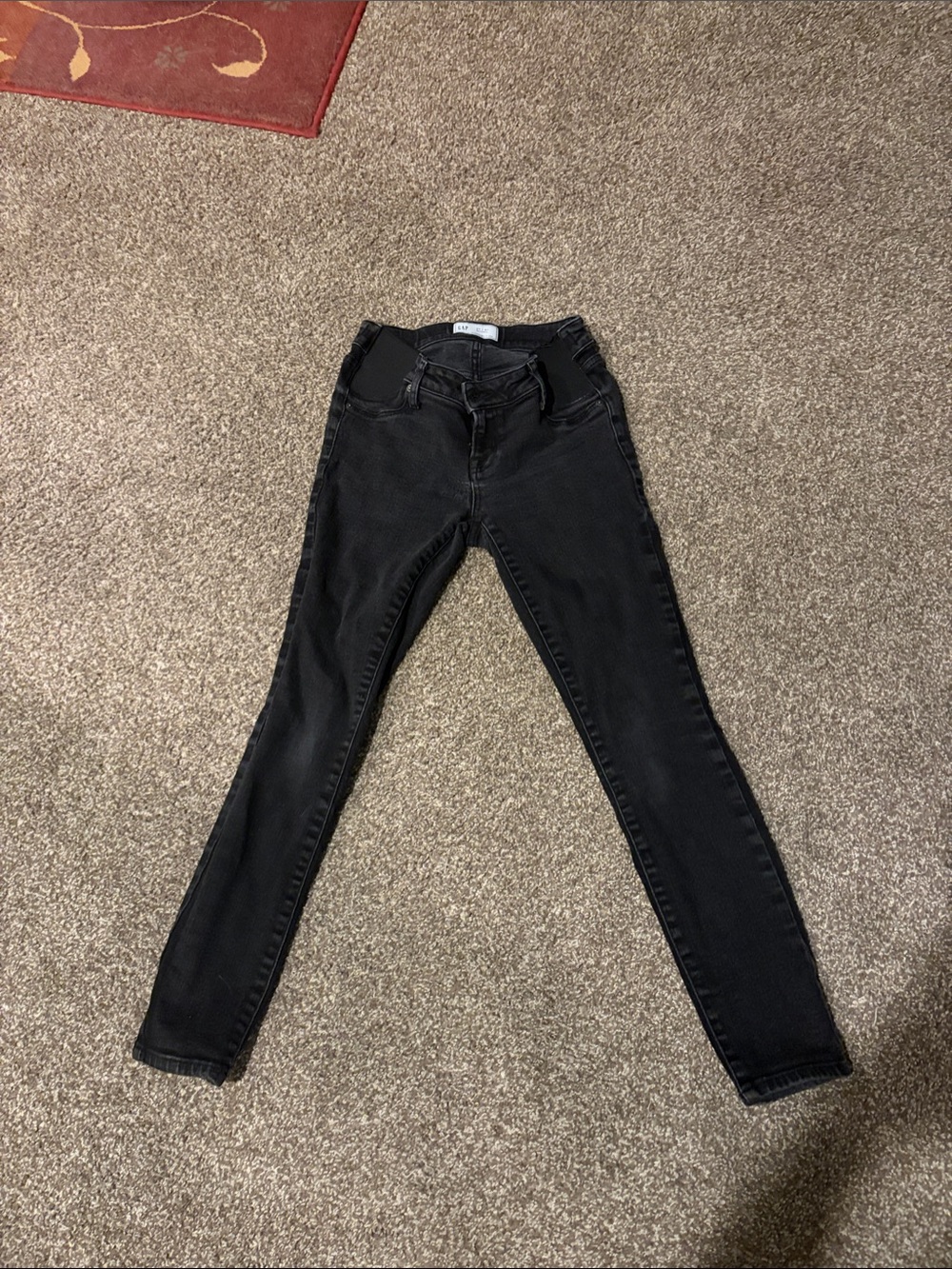 Maternity GAP Women's Black Skinny Jeans - Stretch Mid Rise